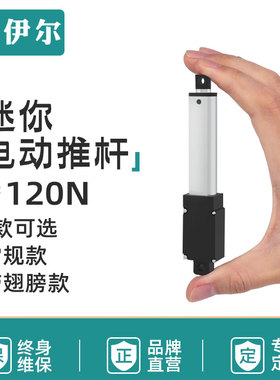 迷你电动推杆伸缩杆推杆电机小型直流12V电推杆DIY24V升降器机构