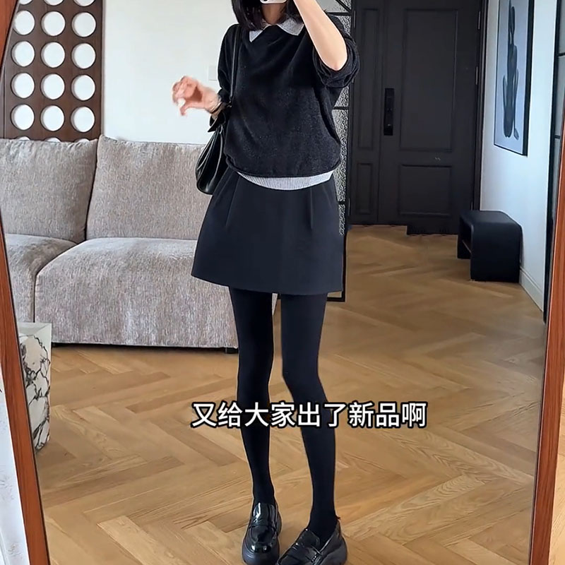 黑色加厚毛呢短裙秋冬款花苞裙半身裙通勤百搭梨形身材显瘦a字裙