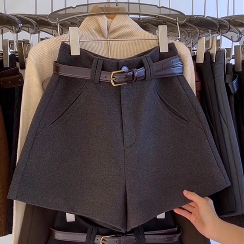 毛呢短裤阔腿裤高腰修身休闲裤西装裤a字显瘦气质减龄小个子靴裤,女装/女士精品,大码裤装,淘宝优惠券,粉丝福利购,淘宝优惠卷