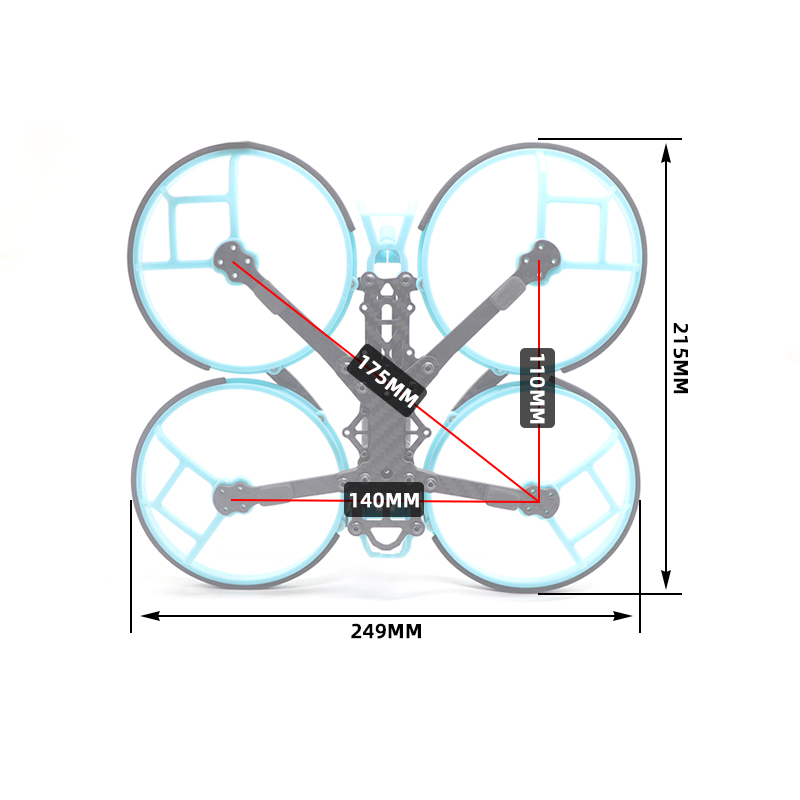 CL175 35 3.5寸FPV穿越圈圈机防撞保护圈航拍无人机架f碳纤维