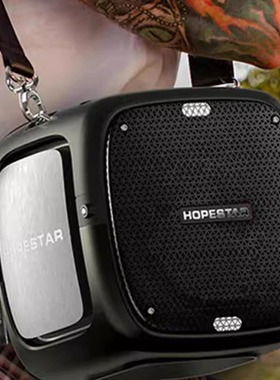 HOPESTAR PARTYONE 80W高音质超重低音炮户外便携双话筒K歌音箱