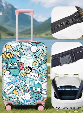 卡通涂鸦小丑鱼行李箱套拉杆箱保护套防尘罩弹力18-32寸男女通用