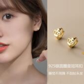 日韩风皇冠耳扣女耳环新款 耳钉耳饰女 2023耳骨环耳圈网红气质时尚