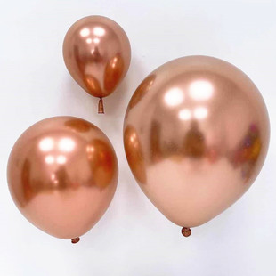 金属玫瑰金气球5寸10寸12寸18寸36寸订婚宴布置婚房装 饰乳胶气球