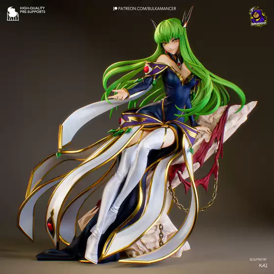 C.C. Witch Code Geass: Lelouch of the Rebellion 3D Printing Model Stl Data File