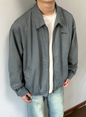 XANYP 美式复古水洗做旧工装翻领夹克男宽松休闲百搭cleanfit外套