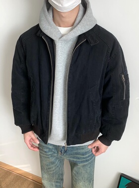 XANYP 冬季90白鸭绒立领羽绒服男保暖水洗棉质巴恩风工装夹克外套