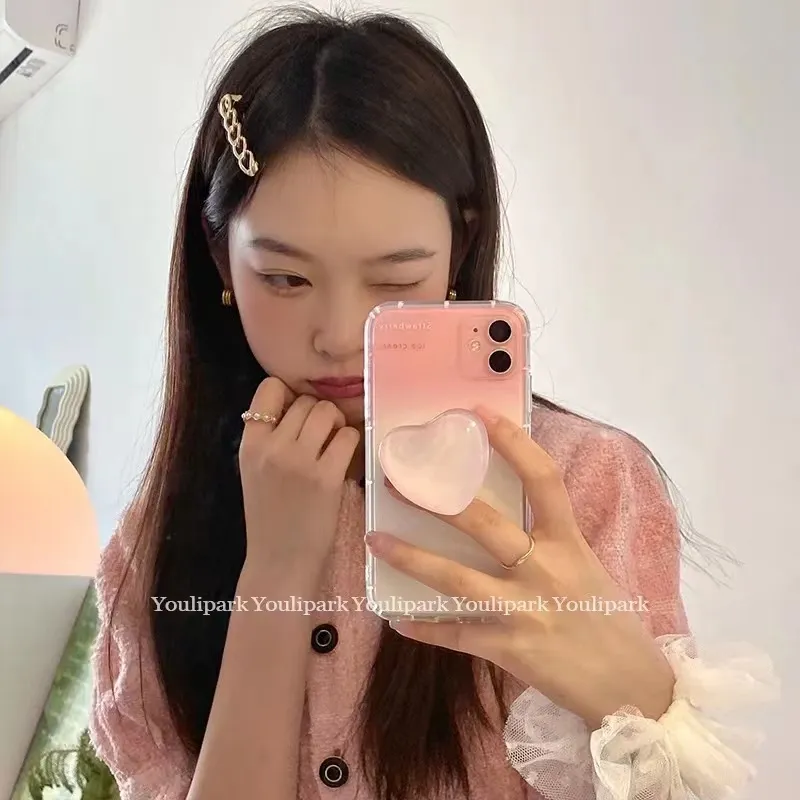 三星s24ultra手机壳爱心渐变支架