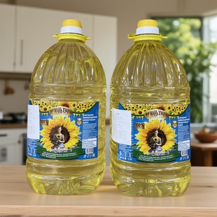 俄罗斯葵花籽油福满欢牌原装进口压榨葵花籽油5升装家用食用油