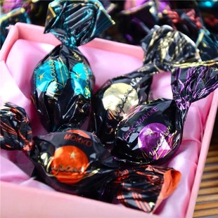 俄罗斯巧克力涅夫斯基牌黑美人巧克力夹心松露提拉米苏味巧克力球