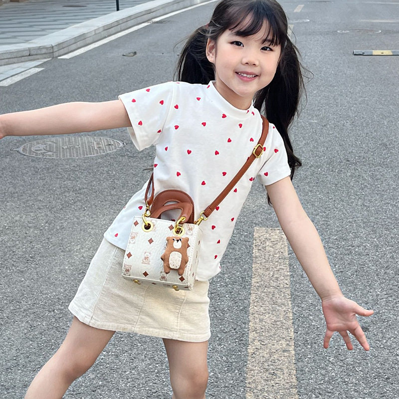 软萌可爱儿童洋气气质小熊手提单肩包高颜值时尚女童亲子斜挎包潮