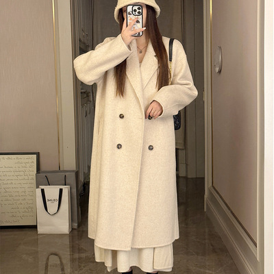 高级感毛呢大衣女秋冬季2025新款小众韩系小个子气质加厚呢子上衣