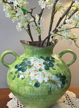 景德镇陶瓷花瓶摆件客厅插花鲜花干枝干花复古中式民宿H0830-53