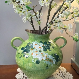 景德镇陶瓷花瓶摆件客厅插花鲜花干枝干花复古中式民宿H0830-53