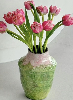 景德镇陶瓷花瓶新中式客厅干插花蓝色玄关简约摆件Y7030Y29