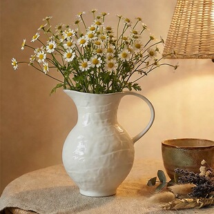 景德镇陶瓷花瓶摆件客厅插花鲜花干枝干花复古中式 民宿H0580B2