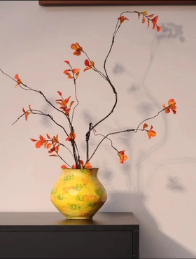 景德镇陶瓷花瓶台面釉面花器简约客厅居家插花摆件装饰H0690Y21