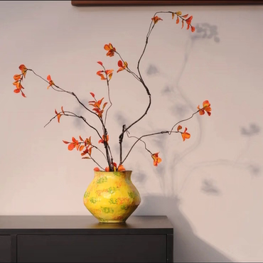 景德镇陶瓷花瓶台面釉面花器简约客厅居家插花摆件装饰H0690Y21