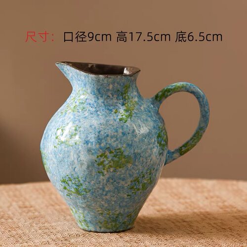 景德镇复古陶瓷花瓶手工手绘插花花器客厅摆件绿植水培H0630Y13