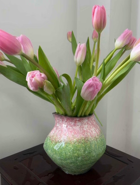 景德镇陶瓷花瓶高级复古田园风创意水培鲜花插花客厅餐桌H0690Y29