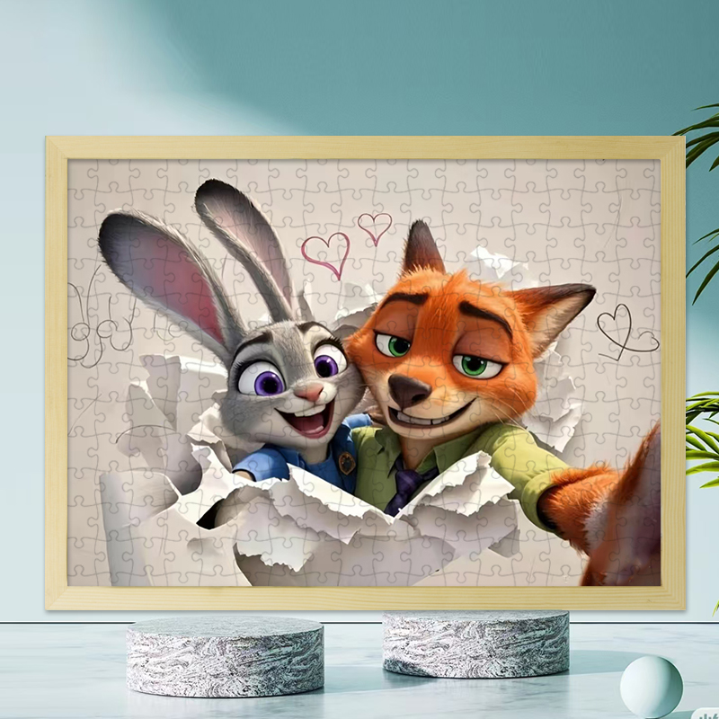 疯狂动物城1000片拼图木质拼图