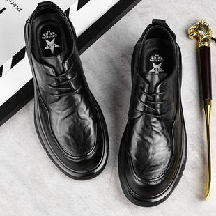 皮鞋男款真皮冬季透气2026新款软底软皮潮流男士商务正装休闲男鞋