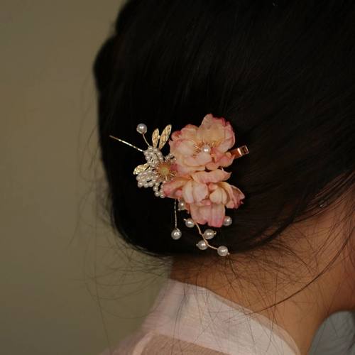 萧美娘边夹绢花古风超仙