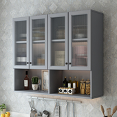 厨房吊柜挂墙式 阳台墙上置物柜子卧室餐厅壁橱卫生间储物柜墙书架