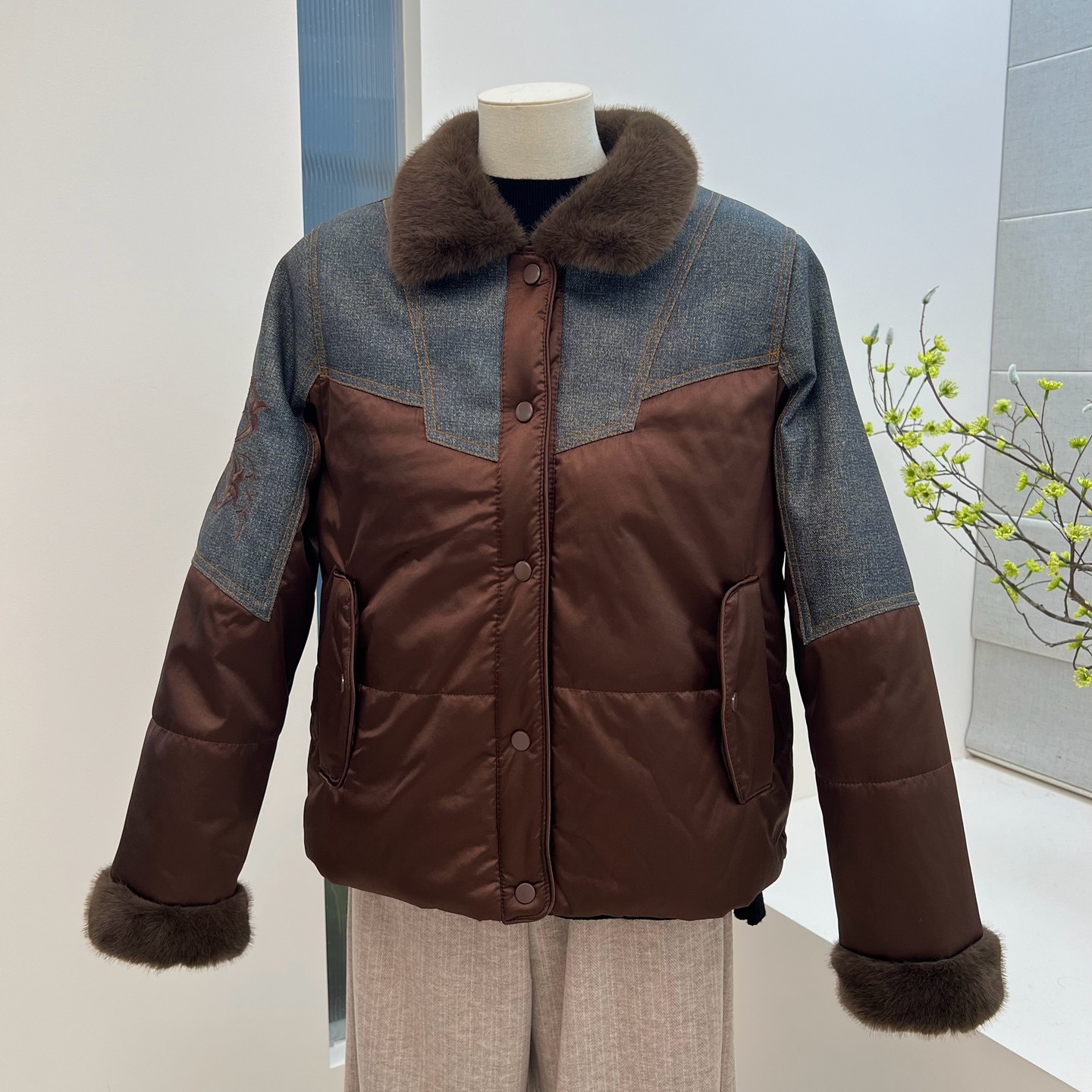 冬季妈妈装棉服抗寒保暖外套加绒加厚盘扣拼色翻毛领中老年棉袄女,女装/女士精品,中老年女装,淘宝优惠券,粉丝福利购,淘宝优惠卷