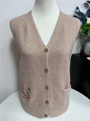 高端春秋宽松舒适妈妈装开衫马甲