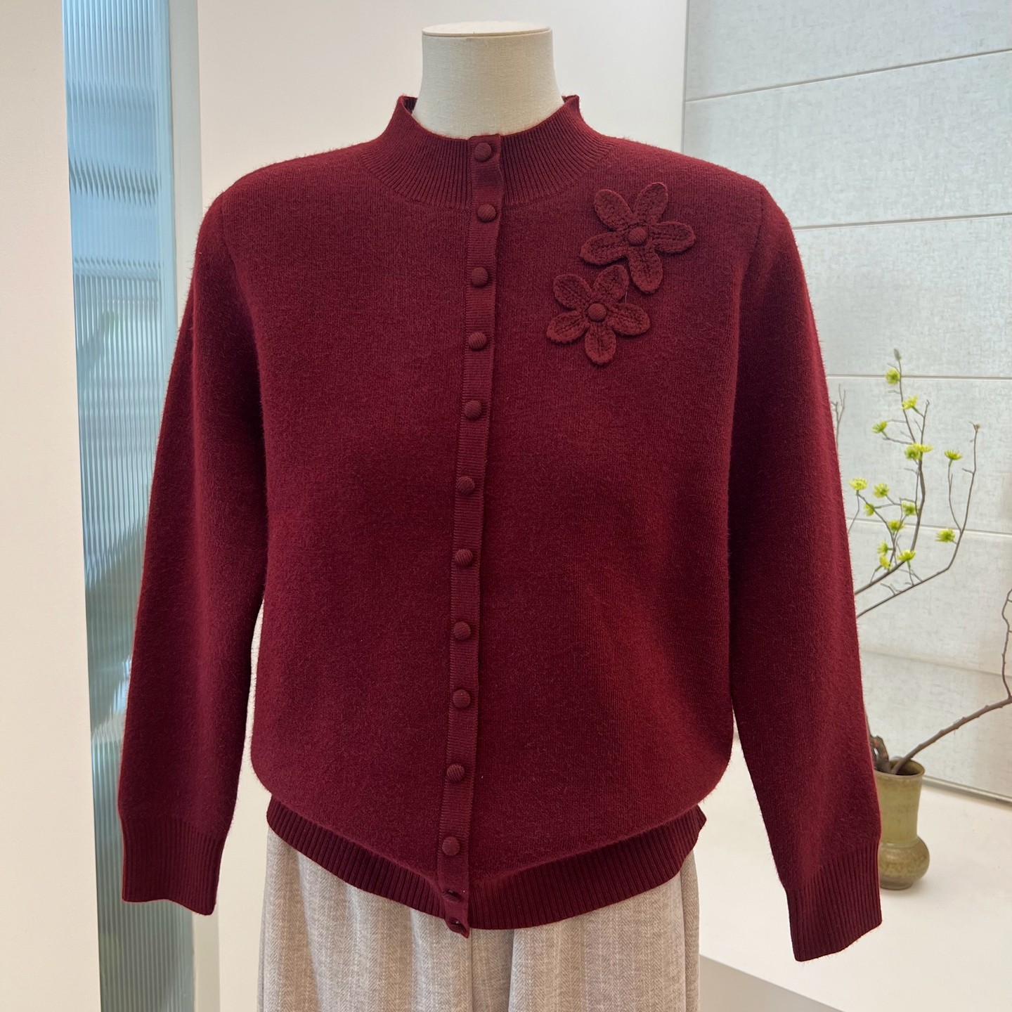 特大码冬季妈妈装加绒加厚毛衣