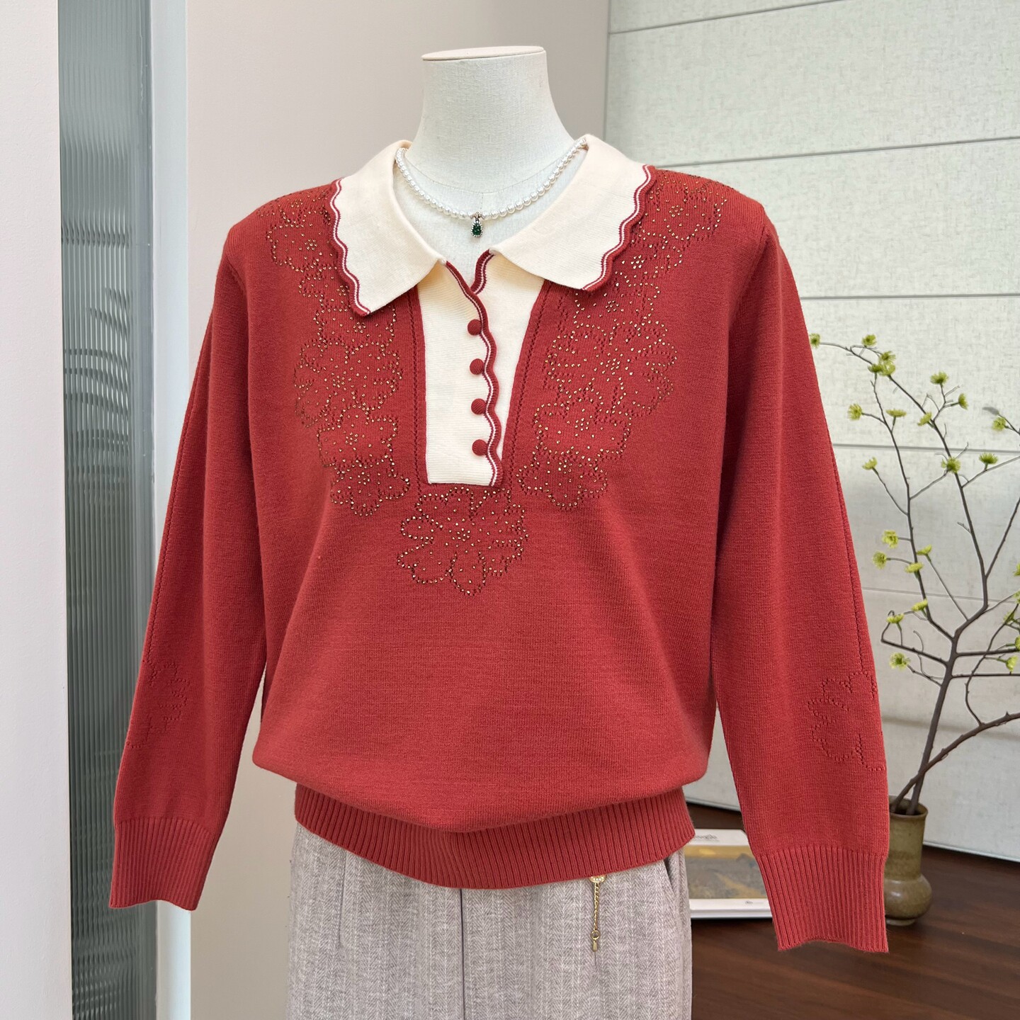 秋冬中老年妈妈装毛衣女装上衣