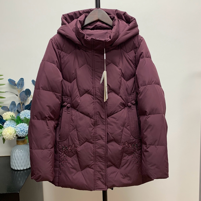 冬季妈妈装羽绒服加厚保暖外套