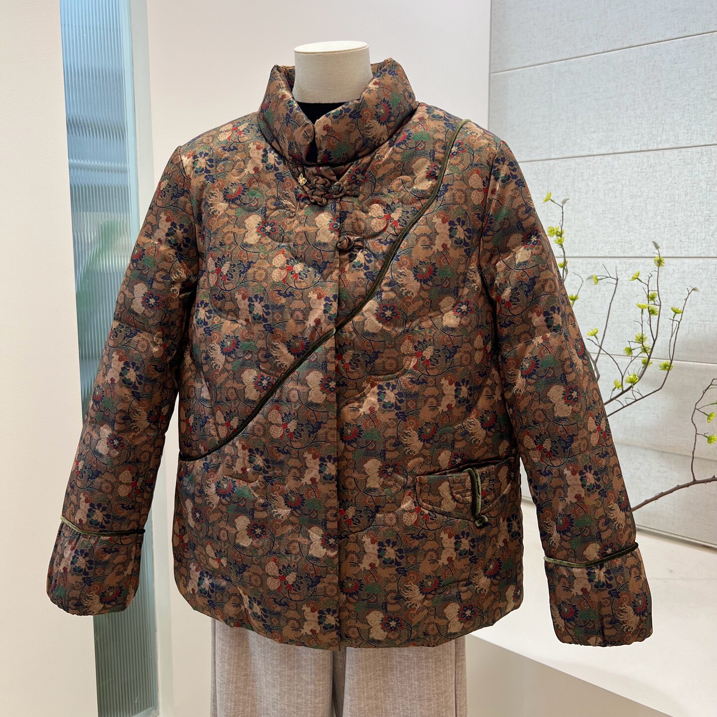 冬季奶奶装85白鸭绒羽绒服外套