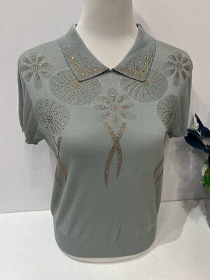 夏季新款妈妈装薄T恤桑蚕丝针织