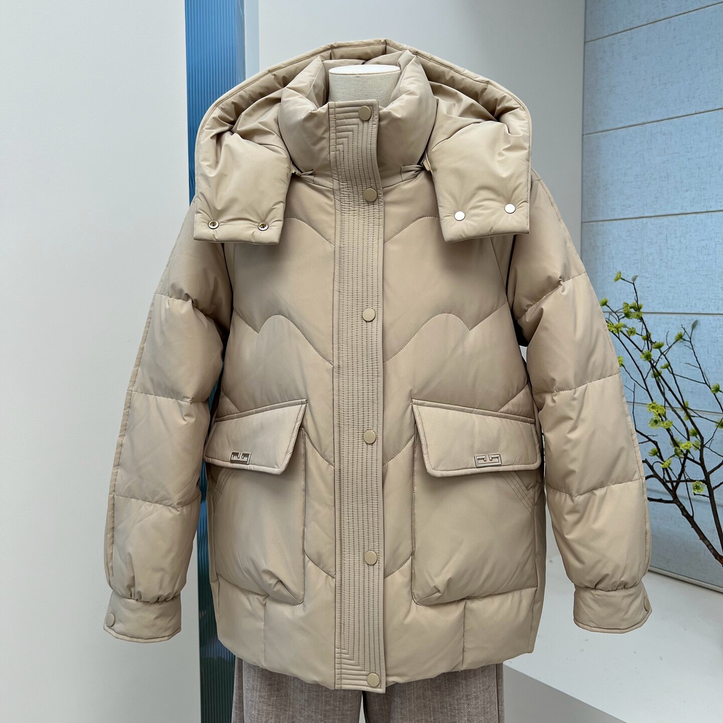 冬季新款妈妈装保暖羽绒服外套