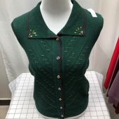 翻领上衣针织羊毛衫 秋冬中老年大码 时尚 开衫 宽松外套纯色妈妈女装