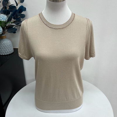 商场货天丝妈妈装纯色T恤短袖