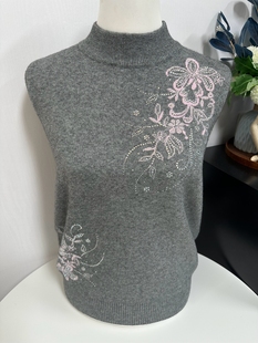 秋冬舒适宽松奶奶装半高领宽松大码羊毛中老年人外婆厚毛衣打底衫