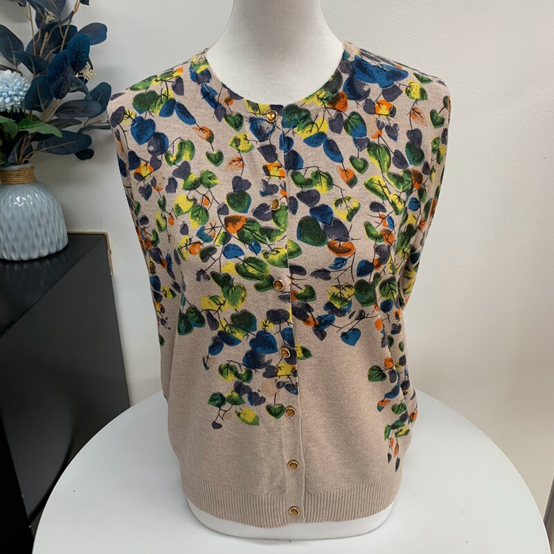 春秋薄款奶奶花色针织开衫圆领长袖毛衣中老年妈妈装老人上衣女