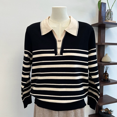 中年妈妈装秋冬针织衫毛衣翻领