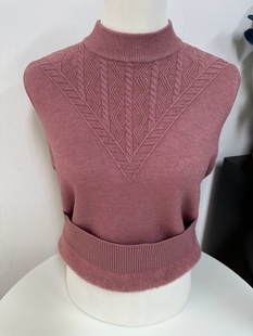 高贵秋冬妈妈装加绒加厚保暖针织羊毛衫纯色上衣中老年人套头毛衣