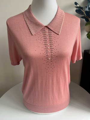 高端夏季薄款天丝针织妈妈装T恤