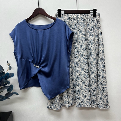 母亲节中年妈妈装T恤时尚套装