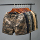 经典 男士 慢跑短裤 美式 纯棉宽松三分裤 运动跑步迷彩多色收腰抽绳