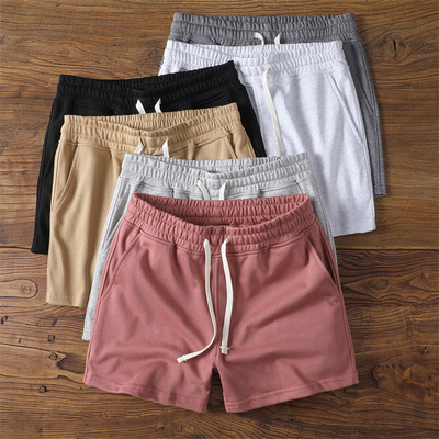 夏季纯色百搭三分短裤男