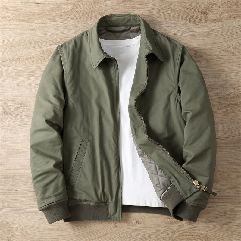 冬季商务休闲翻领夹棉厚款夹克外套男 加厚户外工装水洗纯棉上衣,男装,夹克,淘宝优惠券,粉丝福利购,淘宝优惠卷