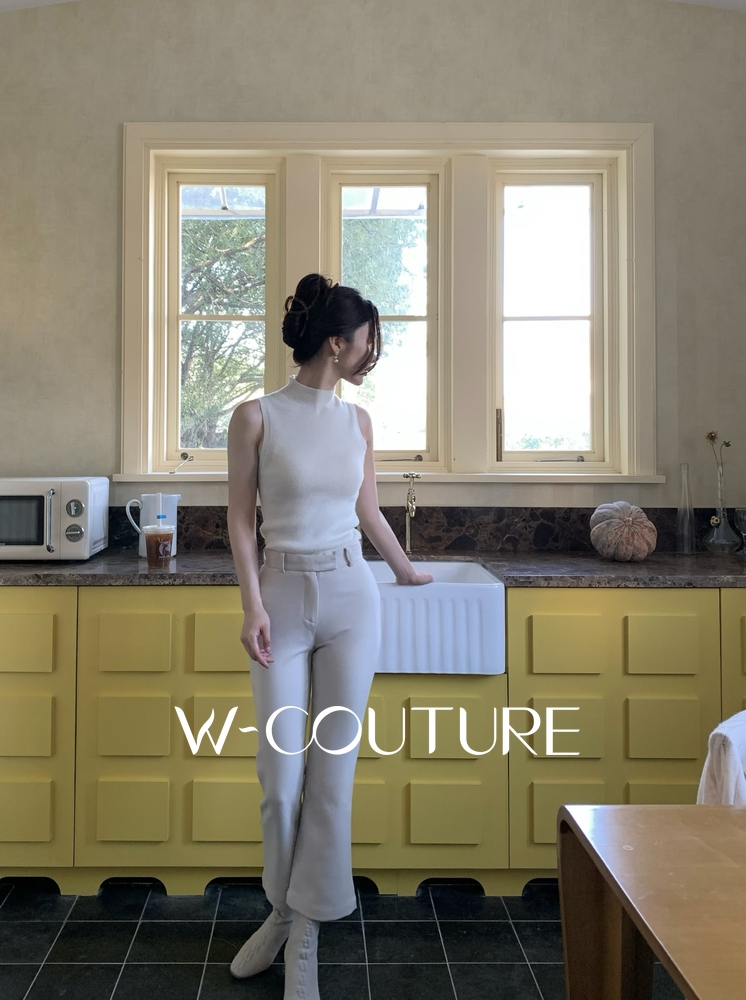 Wcouture姐姐风修身西装微喇裤