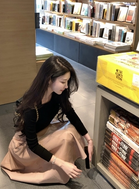 芭蕾绑带Wcouture原创返场 精纺羊毛针织修身显瘦绑带上衣毛衣