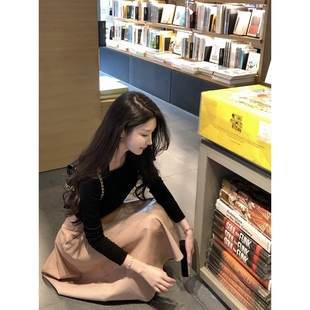 芭蕾绑带Wcouture原创返场 显瘦绑带上衣毛衣 精纺羊毛针织修身